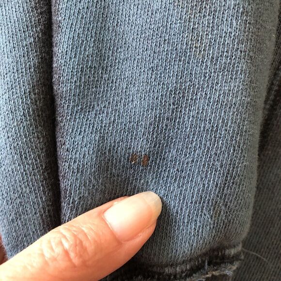 Free People Women’s Western Indigo Distressed Sweatshirt Top Size XS - Picture 9 of 13